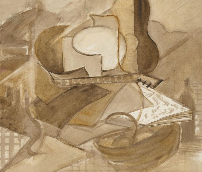 Renee Young - 20th Century Watercolour, Abstract Musical Shapes