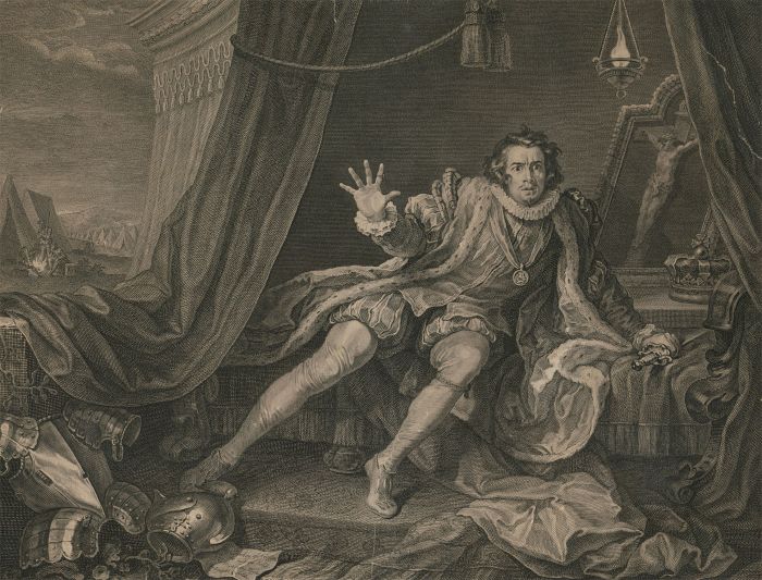 After William Hogarth (1697-1764) - Engraving, Mr Garrick as Richard the Third