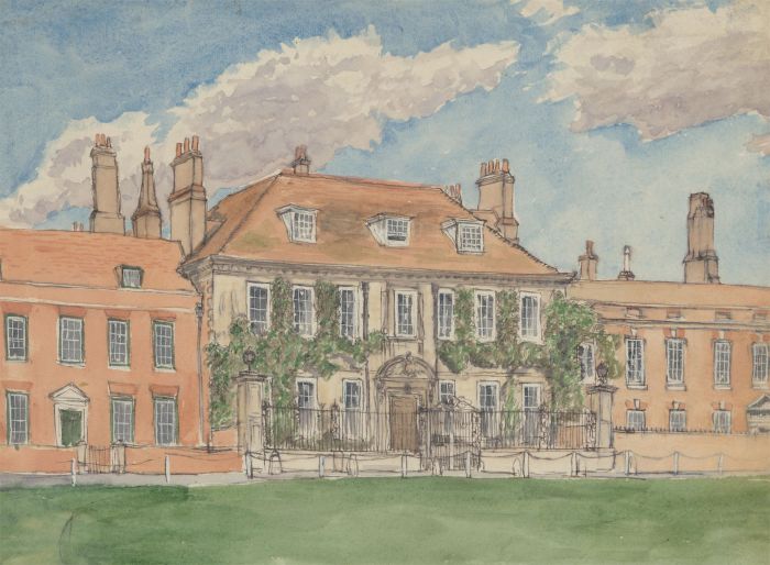 Rod Ham - Signed 1948 Watercolour, House in The Close, Salisbury
