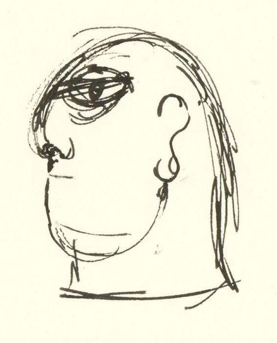 Antonis Kyriakoulis (b.1938) - Set of Four Pen and Ink Drawings, Portraits