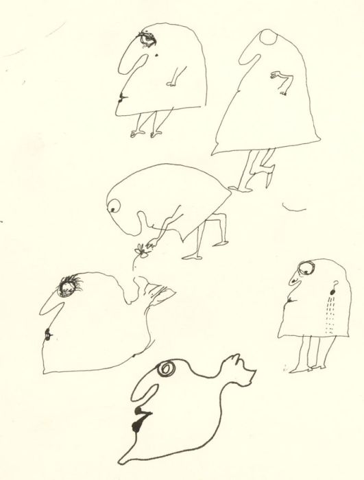 Antonis Kyriakoulis (b.1938) - Set of Three Ink Drawings, Cartoon Studies