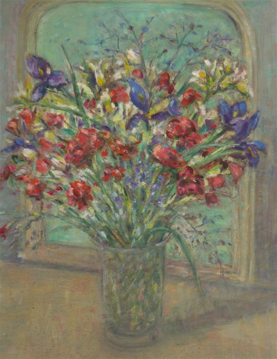 Renee Young - 20th Century Oil, Summer Flowers and Mirror