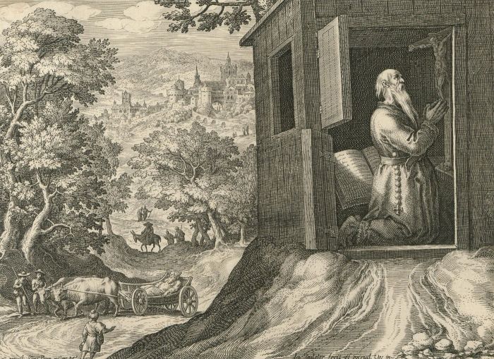 Jan Sadeler I (1550-1600) - 16th Century Engraving, Plate 13: Auxentius
