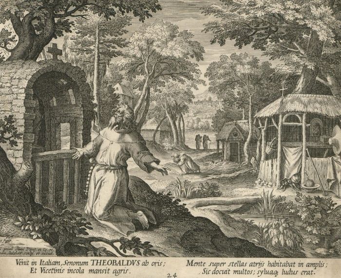 Jan Sadeler I (1550-1600) - 16th Century Engraving, Plate 24, Theobaldus