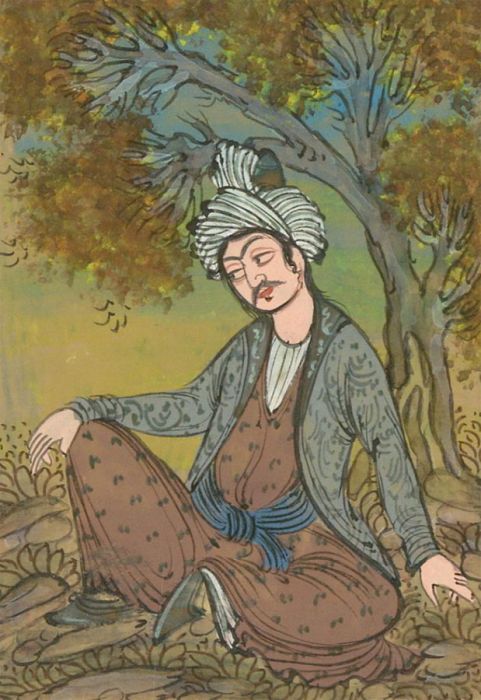 Indian Miniatures - Late 19th Century Gouache, Portrait of a Man