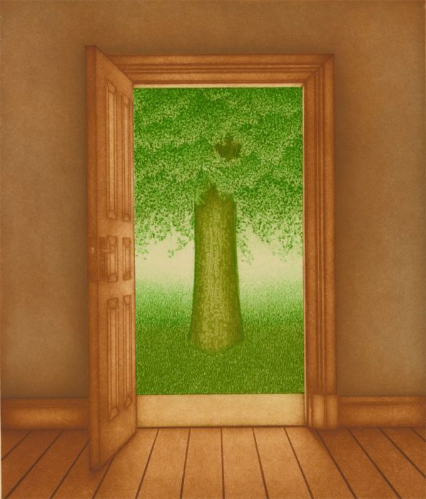 Elisabeth von Holleben (b.1943) - 1979 Etching, Doorway with Tree