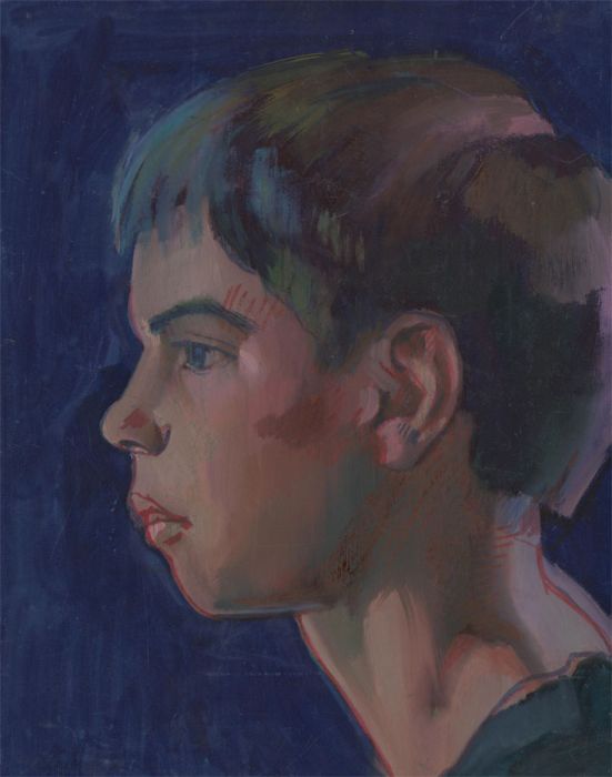 John Cherrington (1931-2015) - 20th Century Acrylic, Portrait of a Boy
