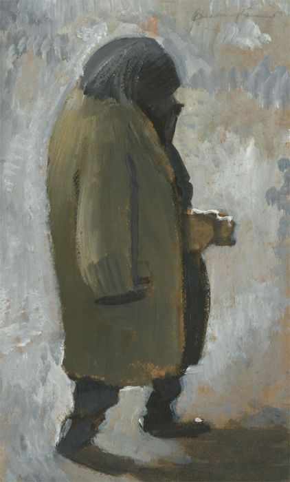 John Cherrington (1931-2015) - 20th Century Acrylic, Hooded Figure