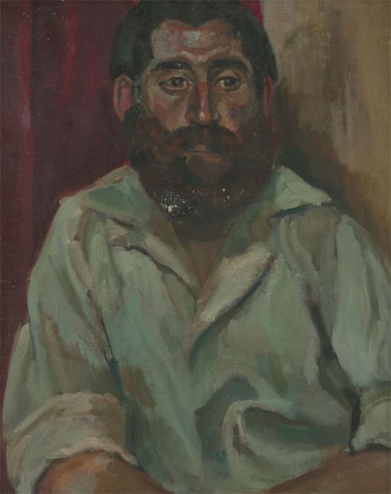 John Cherrington (1931-2015) - 20th Century Oil, Portrait of a Bearded Man