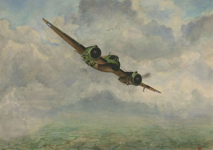 W.A.G. - 20th Century Watercolour, Bristol Beaufighter