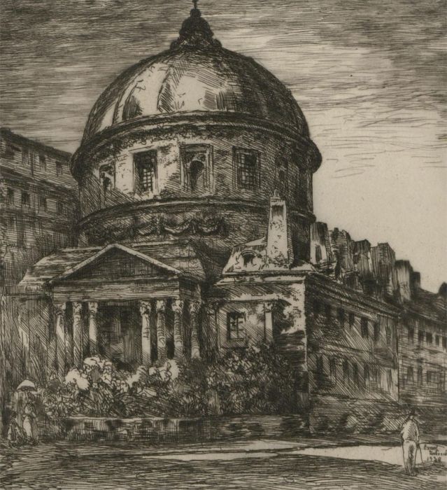 Ernest Laborde (b.1870) - Signed 1928 Etching, Street View Paris