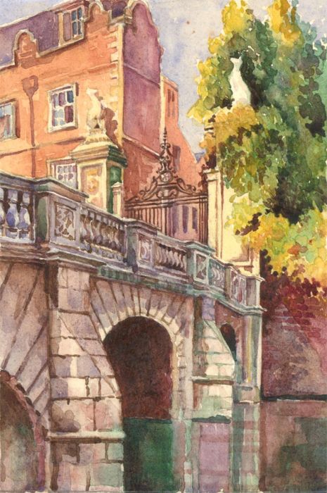 Eugene - Signed 1998 Watercolour, Wren Bridge, St. John's College