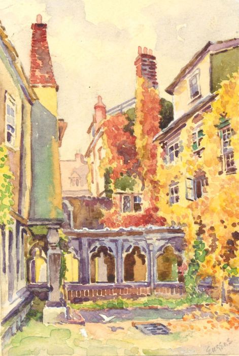 Eugene - Signed 20th Century Watercolour, The Canon's Cloisters