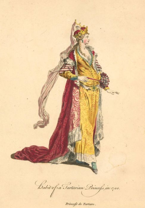 Thomas Jefferys (1719-1771) - 19th Century Engraving, Tartarian Princess