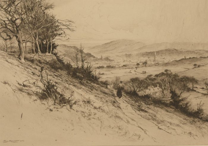 Percy Robertston RE (1868–1934) - Early 20th Century Etching, English Landscape