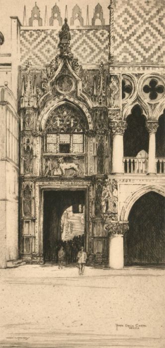 Wilfred C. Applebey - Early 20th Century Etching, Porta Della Carta, Venice