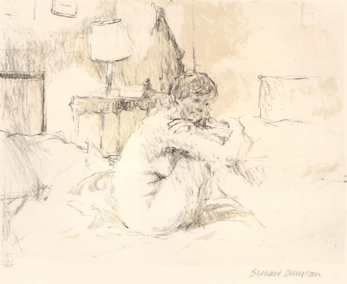 Bernard Dunstan RA RWA (1920-2017) - Lithograph, Nude in an Interior