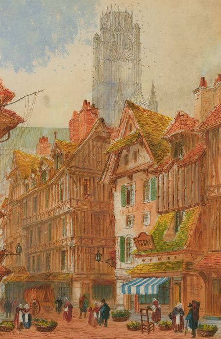 Paul Braddon (1864-1938) - Late 19th Century Watercolour, Rouen Town Scene