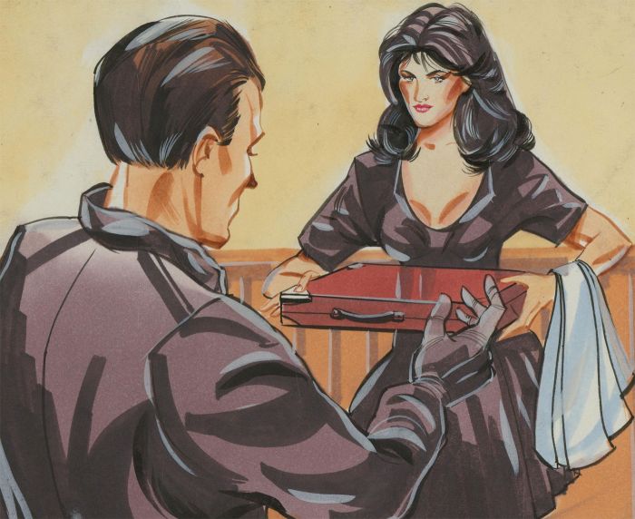 20th Century Mixed Media Illustration - The Trade Off
