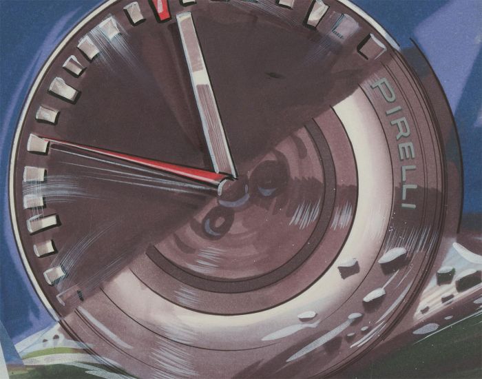 20th Century Mixed Media Illustration - Pirelli Tyres