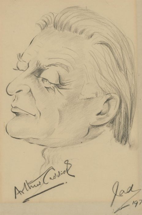 Jad Davies (1909-1998) - Mid 20th Century Graphite Drawing, Arthur Caddick