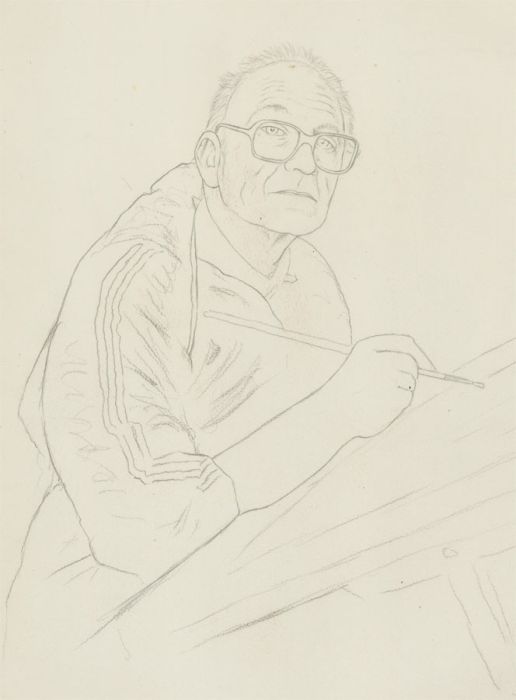 Jad Davies (1909-1998) - Two Graphite Drawings, Brian Pearce & Veteran