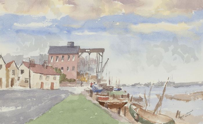 Harry Herbert - Signed 1999 Watercolour, Harbourside Scene