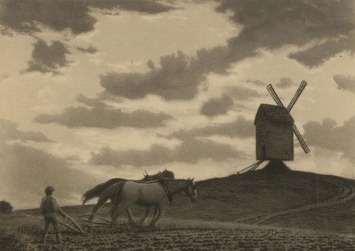 Joseph Kirkpatrick (1872-1936) - Early 20th Century Aquatint, The Plough
