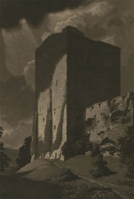 Joseph Kirkpatrick (1872-1936) - Early 20th Century Aquatint, Atmospheric Castle
