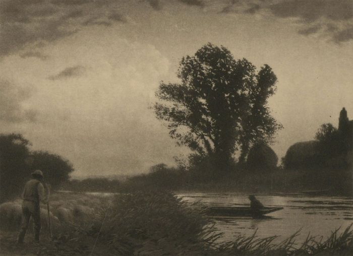 Joseph Kirkpatrick (1872-1936) - Early 20th Century Aquatint, Shepherd and Flock