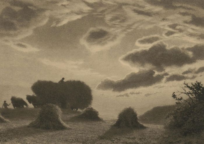Joseph Kirkpatrick (1872-1936) - Early 20th Century Aquatint, A Sussex Cornfield