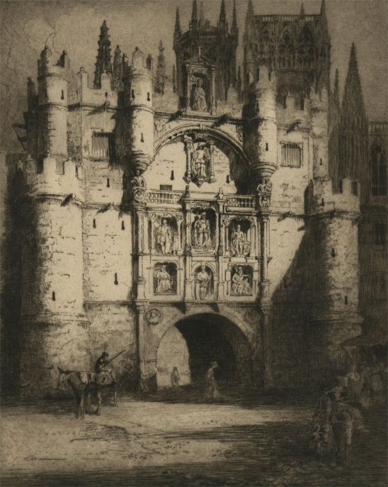 Andrew Fairbairn Affleck
 - Signed Early 20th Century Etching, Burgos Cathedral