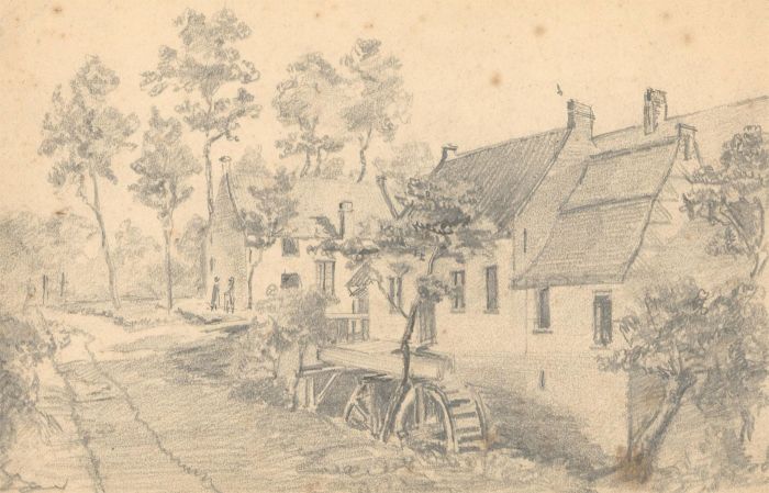 Van Weyenbergh Family Portfolio - Five Graphite Drawings, Belgian Castles