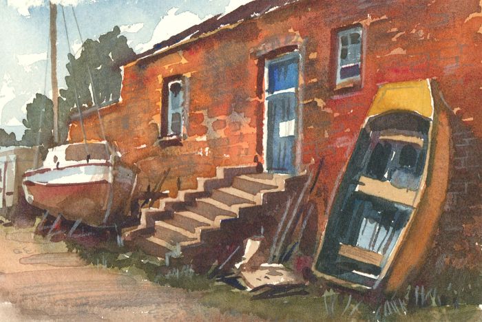 Clifford H. Thompson (1926-2017) - Contemporary Watercolour, Fishing Cottage