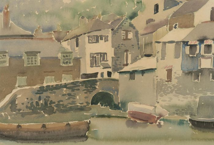 Clifford H. Thompson (1926-2017) - Mid 20th Century Watercolour, Seaside Harbour