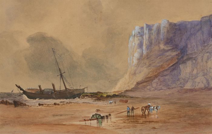 Miss Guaingham - Late 19th Century Watercolour, Shanklin Beach, Isle of Wight