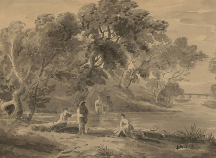 Late 19th Century Watercolour - Rural Leisure Scene