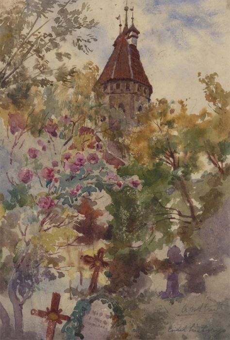 Alfred William Strutt (1856-1924) - Early 20th Century Watercolour, Floral View
