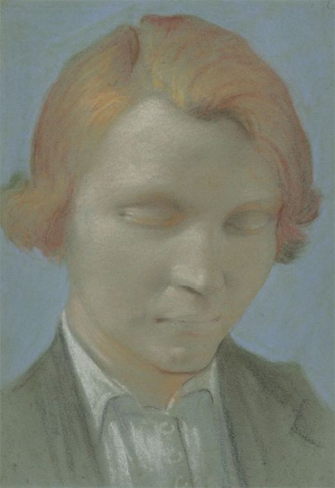 Mid 20th Century Pastel - Meditating Man