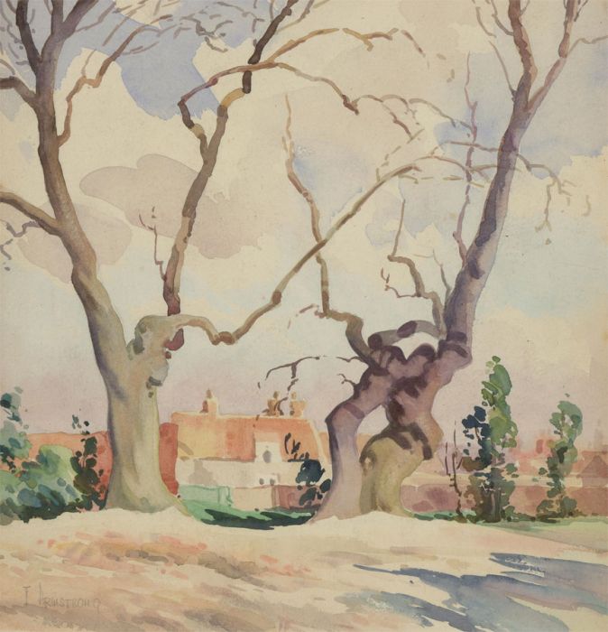 F. Armstrong - Signed Mid 20th Century Watercolour, Country House View