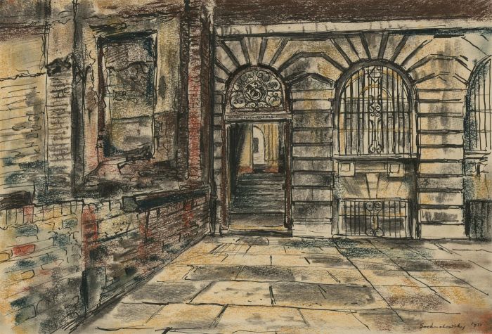 Maurice Sochachewsky (1918-1969) - 1951 Pen and Ink Drawing, Greenchurch Place