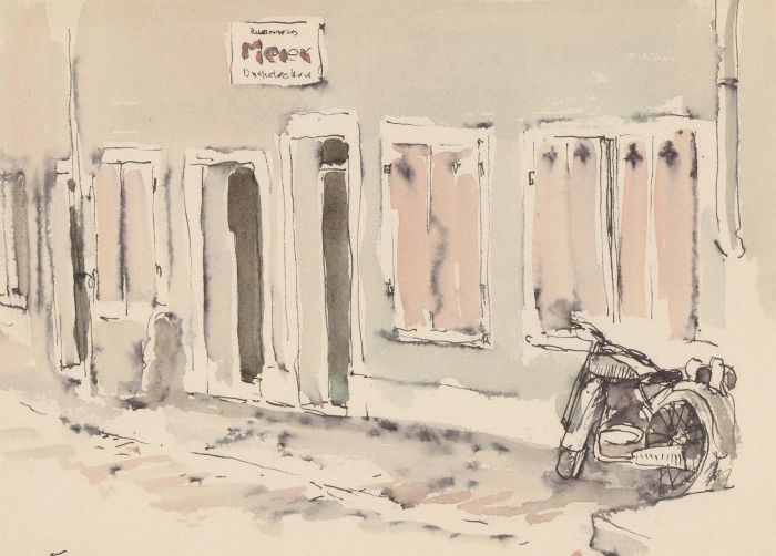 Bernard Philip Batchelor RWS (1924-2012) - Pen & Ink Drawing, Schafhausen