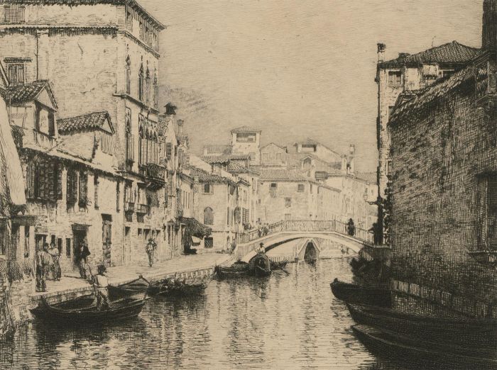 Lucien Gautier - Signed Mid 20th Century Etching, Venice