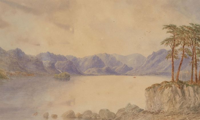 William Taylor Longmire (1841-1914) - 1872 Watercolour, Derwentwater