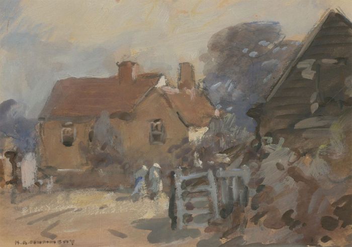 Horace A. Mummery (1867-1951) - Fine Early 20th Century Gouache, Sussex Farm