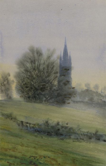 Orlando Greenwood RBA (1892-1989) - Early 20th Century Watercolour, Winter Mist