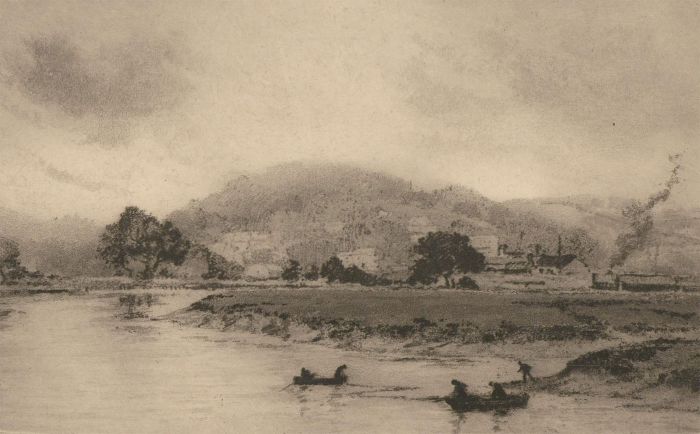C. N. Baskets - Signed Mid 20th Century Etching, The Locon on The Hill