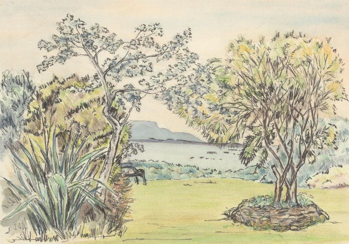 A.M. Johnson - Two Mid 20th Century Watercolour & Coloured Pencil Drawings