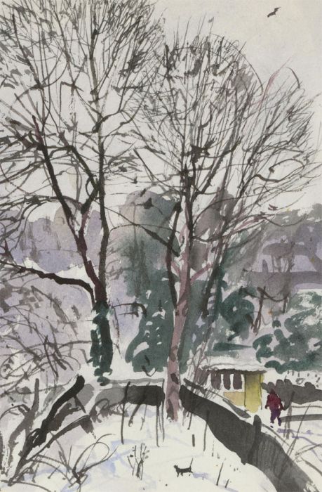 Ronald Olley (b.1923) - 20th Century Watercolour, A Winter Garden