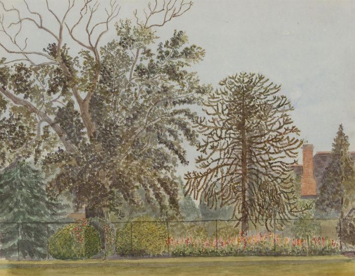 Mid 20th Century Watercolour - Summer Gardens